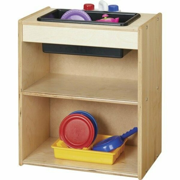 Jonti-Craft Sink, f/Play Kitchen, 2-Shelf, 18inx12inx23in, Baltic JNT7082YT